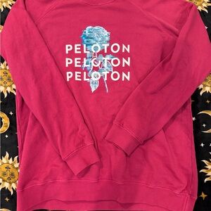 Peloton Fuchsia Sweatshirt with Blue Graphic
